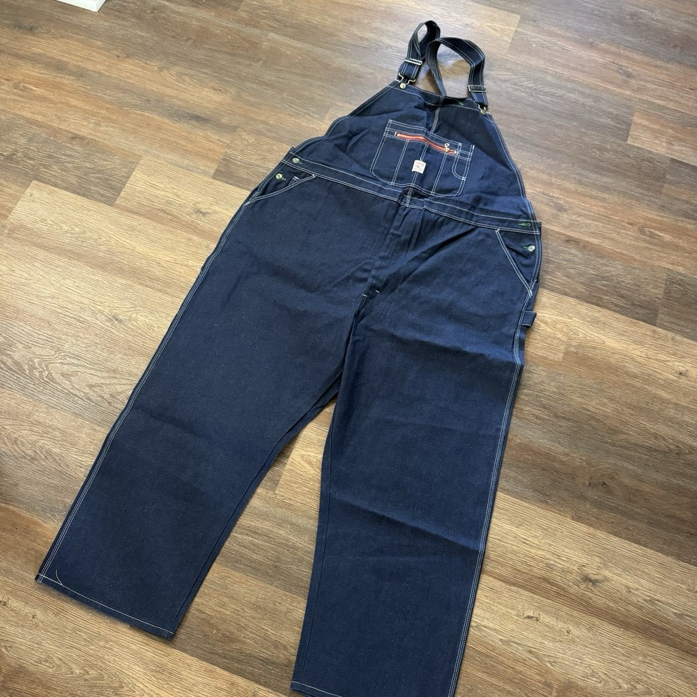 NWI Pointer Brand Bib Overalls Dark Denim Men's Sz 58x30 USA